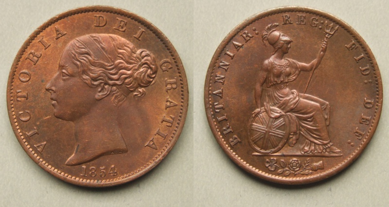 Queen Victoria 1854 Halfpenny